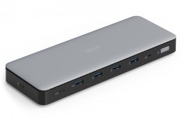 Stacja dokująca USB-C 13 portowa, max. 4K/60Hz z HDR, HDMI, DP, max. 3 monitory (MST), USB-C 3.2 Gen2, Gigabit Ethernet (max. 2.