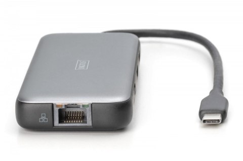 Stacja dokująca USB-C 8 portowa, max. 4K/60Hz z HDR, HDMI, max. 2 monitory MST, USB-A 3.2 Gen2, Gigabit Ethernet, SD/Micro SD, P Stacja dokująca USB-C 8 portowa, max. 4K/60Hz z HDR, HDMI, max. 2 monitory MST, USB-A 3.2 Gen2, Gigabit Ethernet, SD/Micro SD, P