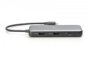 Stacja dokująca USB-C 8 portowa, max. 4K/60Hz z HDR, HDMI, max. 2 monitory MST, USB-A 3.2 Gen2, Gigabit Ethernet, SD/Micro SD, P
