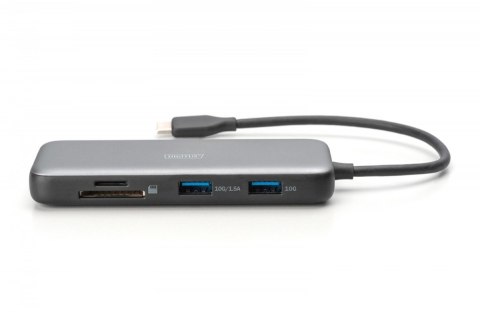 Stacja dokująca USB-C 8 portowa, max. 4K/60Hz z HDR, HDMI, max. 2 monitory MST, USB-A 3.2 Gen2, Gigabit Ethernet, SD/Micro SD, P Stacja dokująca USB-C 8 portowa, max. 4K/60Hz z HDR, HDMI, max. 2 monitory MST, USB-A 3.2 Gen2, Gigabit Ethernet, SD/Micro SD, P