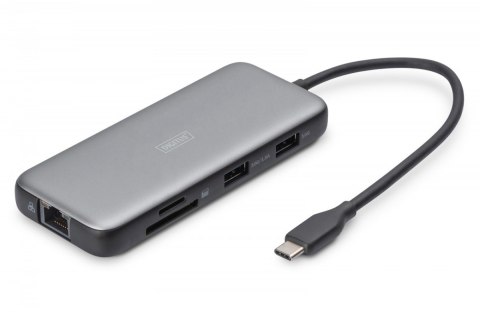 Stacja dokująca USB-C 8 portowa, max. 4K/60Hz z HDR, HDMI, max. 2 monitory MST, USB-A 3.2 Gen2, Gigabit Ethernet, SD/Micro SD, P Stacja dokująca USB-C 8 portowa, max. 4K/60Hz z HDR, HDMI, max. 2 monitory MST, USB-A 3.2 Gen2, Gigabit Ethernet, SD/Micro SD, P