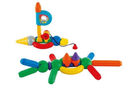 Klocki magnetyczne Stick-o Zestaw konstrukcyjny 60 elementów Klocki magnetyczne Stick-o Zestaw konstrukcyjny 60 elementów
