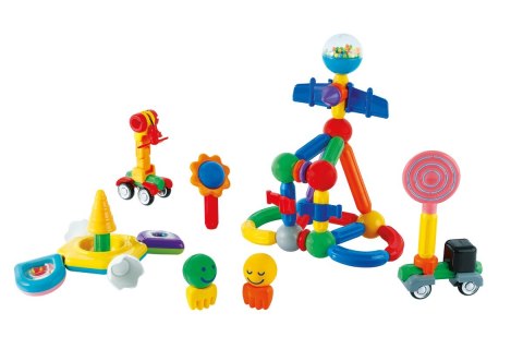 Klocki magnetyczne Stick-o Zestaw konstrukcyjny 60 elementów Klocki magnetyczne Stick-o Zestaw konstrukcyjny 60 elementów