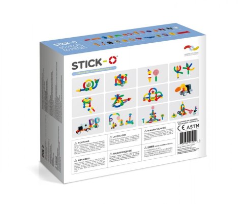 Klocki magnetyczne Stick-o Zestaw konstrukcyjny 60 elementów Klocki magnetyczne Stick-o Zestaw konstrukcyjny 60 elementów