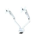 Uchwyt biurkowy FPMA-D750DWHITE2 na 2 ekrany 10-32 cali 75x75-100x100 2-8kg h:20-51cm PIVOT 180 stopni