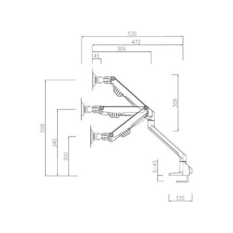 Uchwyt biurkowy FPMA-D750DWHITE2 na 2 ekrany 10-32 cali 75x75-100x100 2-8kg h:20-51cm PIVOT 180 stopni Uchwyt biurkowy FPMA-D750DWHITE2 na 2 ekrany 10-32 cali 75x75-100x100 2-8kg h:20-51cm PIVOT 180 stopni