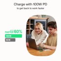 Kabel USB-C-USB-C PowerStream 100W oplot 0,3m biały