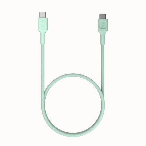 Kabel USB-C-USB-C PowerStream 100W oplot 0.3m zielony Kabel USB-C-USB-C PowerStream 100W oplot 0.3m zielony