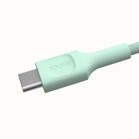 Kabel USB-C-USB-C PowerStream 100W oplot 0.3m zielony Kabel USB-C-USB-C PowerStream 100W oplot 0.3m zielony