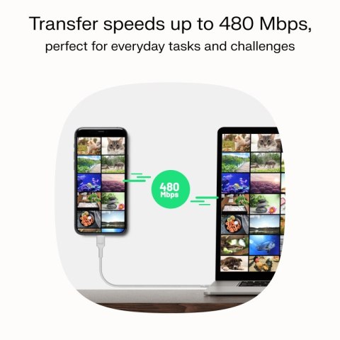 Kabel USB-C-USB-C PowerStream 100W oplot 2m czarny Kabel USB-C-USB-C PowerStream 100W oplot 2m czarny