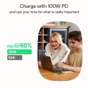 Kabel USB-C-USB-C PowerFlex 100W silikonowy 0.3m czarny