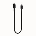 Kabel USB-C-USB-C PowerFlex 100W silikonowy 0.3m czarny