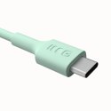 Kabel USB-C-USB-C PowerFlex 100W silikonowy 0.3m zielony