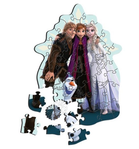 Puzzle drewniane 50 elementów Kraina Lodu Puzzle drewniane 50 elementów Kraina Lodu