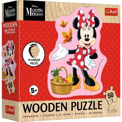 Puzzle drewniane 50 elementów Wesoła Minnie Puzzle drewniane 50 elementów Wesoła Minnie