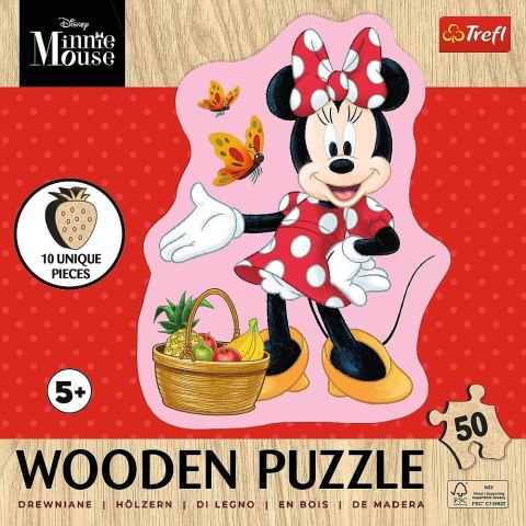 Puzzle drewniane 50 elementów Wesoła Minnie Puzzle drewniane 50 elementów Wesoła Minnie