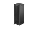 Szafa instalacyjna rack stojąca 19 cali 47U 800x800 drzwi perforowane LCD czarna (Flat pack)