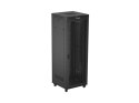 Szafa instalacyjna rack stojąca 19 cali 47U 800x800 drzwi perforowane LCD czarna (Flat pack)
