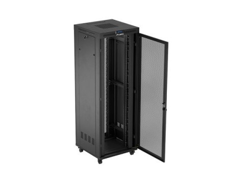Szafa instalacyjna rack stojąca 19 cali 47U 800x800 drzwi perforowane LCD czarna (Flat pack) Szafa instalacyjna rack stojąca 19 cali 47U 800x800 drzwi perforowane LCD czarna (Flat pack)