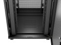 Szafa instalacyjna rack stojąca 19 cali 47U 800x800 drzwi perforowane LCD czarna (Flat pack)