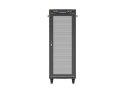 Szafa instalacyjna rack stojąca 19 cali 32U 600x800 drzwi perforowane LCD czarna (Flat pack)