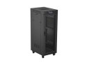Szafa instalacyjna rack stojąca 19 cali 32U 600x800 drzwi perforowane LCD czarna (Flat pack)