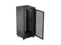 Szafa instalacyjna rack stojąca 19 cali 37U 800x800 drzwi perforowane LCD czarna (Flat pack)
