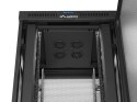 Szafa instalacyjna rack stojąca 19 cali 37U 800x800 drzwi perforowane LCD czarna (Flat pack)