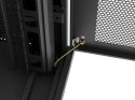 Szafa instalacyjna rack stojąca 19 cali 37U 800x800 drzwi perforowane LCD czarna (Flat pack)