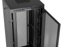 Szafa instalacyjna rack stojąca 19 cali 37U 800x800 drzwi perforowane LCD czarna (Flat pack)