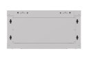 Szafa instalacyjna rack wisząca 19" 4U 540x350 szara drzwi przeszklone ( flat pack)