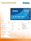 Monitor 75 cali TE7513A-B1AG INFRARED, 40pkt, IPS, 4K, 7H, 450cd/m2, WiFi, USB, ANDROID 14, Google EDLA, 2x20W, uchwyt ścienny