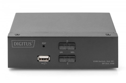 Przełącznik KVM, 2 portowy, 4K 60Hz, 2xDisplayPort IN, 1xDisplayPort OUT, 2xUSB, 2xAudio IN&OUT Przełącznik KVM, 2 portowy, 4K 60Hz, 2xDisplayPort IN, 1xDisplayPort OUT, 2xUSB, 2xAudio IN&OUT