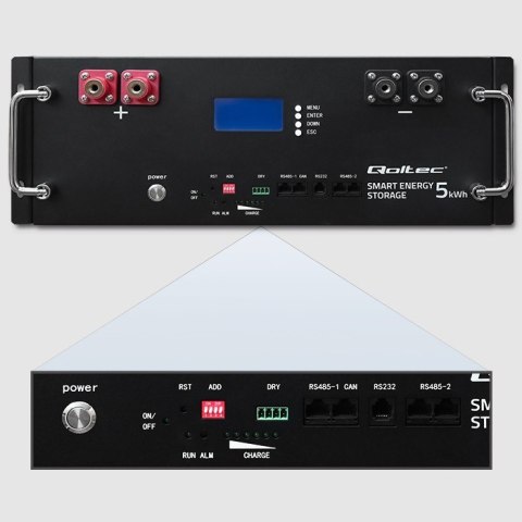 Magazyn energii LiFePO4 do RACK | 5.12kWh | 51.2V | 100Ah | BMS |LCD Magazyn energii LiFePO4 do RACK | 5.12kWh | 51.2V | 100Ah | BMS |LCD