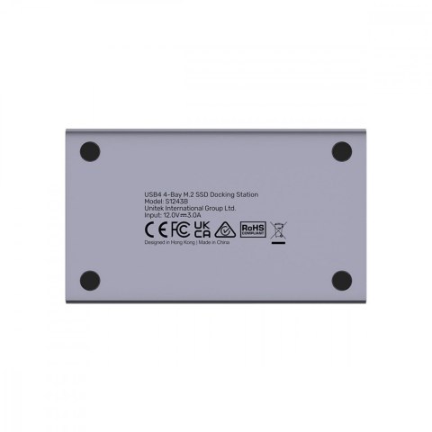 Stacja klonująca dyski 4x M.2 SSD, USB 4; S1243BGY01-EU Stacja klonująca dyski 4x M.2 SSD, USB 4; S1243BGY01-EU