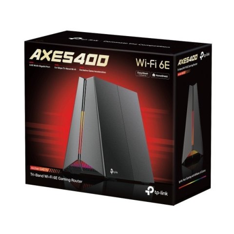 Router AXE5400 Tri-Ban Wi-Fi 6E Gaming Router SPEED: 574 Mbps at 2.4 GHz + 2402 Mbps at 5 GHz + 2402 Mbps at 6 GHz SPEC Router AXE5400 Tri-Ban Wi-Fi 6E Gaming Router SPEED: 574 Mbps at 2.4 GHz + 2402 Mbps at 5 GHz + 2402 Mbps at 6 GHz SPEC
