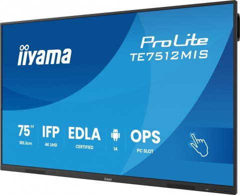Monitor 75 cali TE7512MIS-B4AG 40pkt,IPS,4K,24/7,7H, ANDROID 14, RK3576, 8/128GB, EDLA, Essential Monitor 75 cali TE7512MIS-B4AG 40pkt,IPS,4K,24/7,7H, ANDROID 14, RK3576, 8/128GB, EDLA, Essential