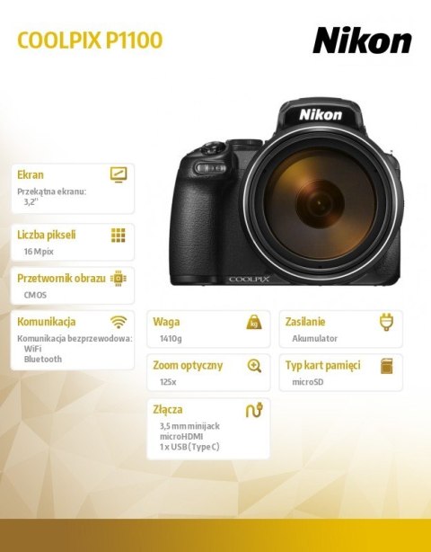 Aparat P1100 czarny Aparat P1100 czarny