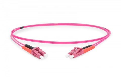 Patch cord światłowodowy FO LC-LC MM 50/125 OM4 duplex LSOH 1m Patch cord światłowodowy FO LC-LC MM 50/125 OM4 duplex LSOH 1m