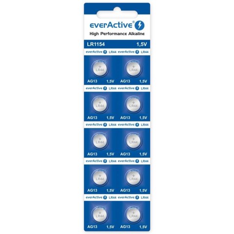 Baterie alkaliczne mini AG13/G13/LR1154/LR44 blister 10 szt.