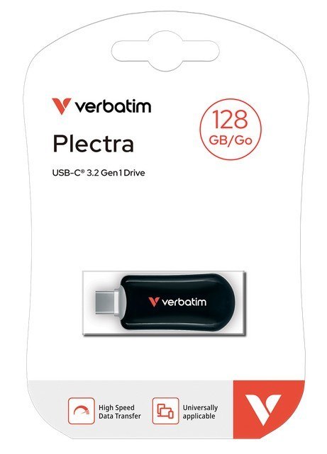 Pendrive Plectra 128GB USB-C 100MB/s 30225 BK Pendrive Plectra 128GB USB-C 100MB/s 30225 BK