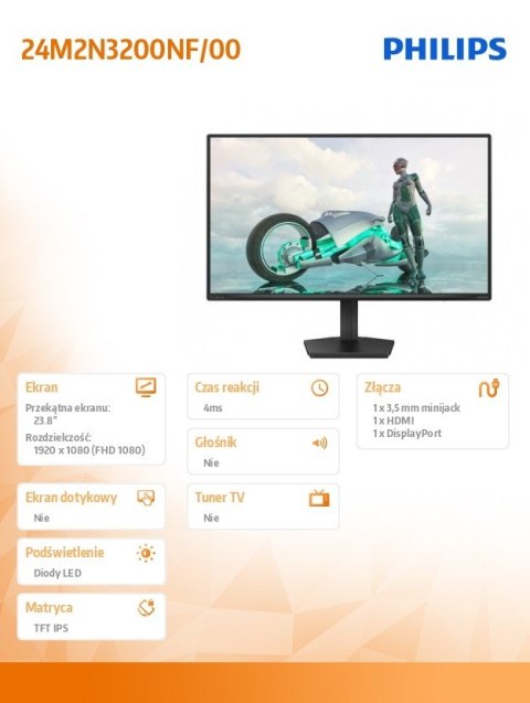 Monitor 24M2N3200NF IPS 23.8 cala 144Hz HDMI DP Monitor 24M2N3200NF IPS 23.8 cala 144Hz HDMI DP