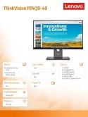 Monitor ThinkVision P24QD-40 24 cale 64B1GAT1EU