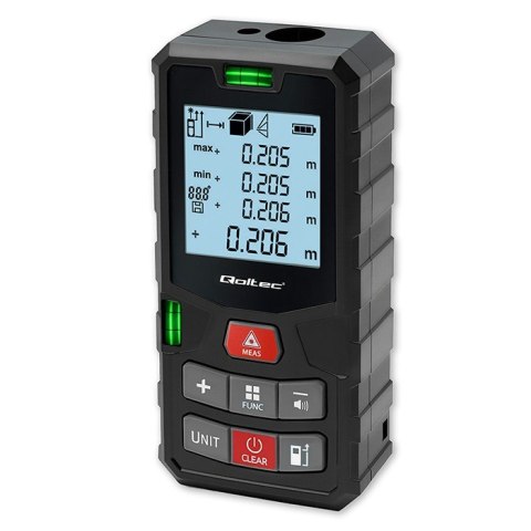 Cyfrowy dalmierz laserowy z poziomicą | podświetlany LCD | 120m Cyfrowy dalmierz laserowy z poziomicą | podświetlany LCD | 120m