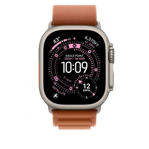 Opaska Alpine w kolorze terakoty do koperty 49 mm - rozmiar M - elementy z tytanu w kolorze naturalnym Opaska Alpine w kolorze terakoty do koperty 49 mm - rozmiar M - elementy z tytanu w kolorze naturalnym
