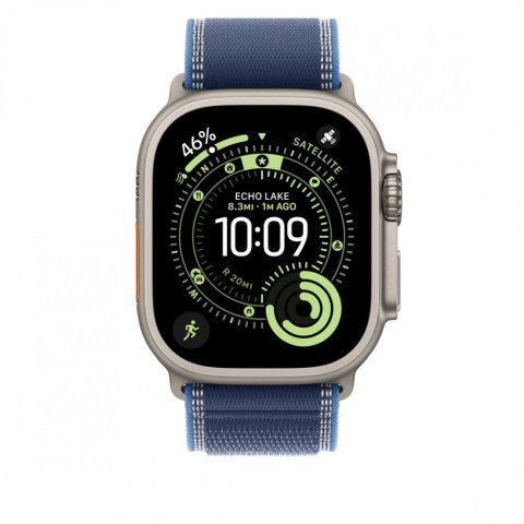 Opaska Trail w kolorze niebieskim/jaskrawoniebieskim do koperty 49 mm - rozmiar S/M - elementy z tytanu w kolorze naturalnym Opaska Trail w kolorze niebieskim/jaskrawoniebieskim do koperty 49 mm - rozmiar S/M - elementy z tytanu w kolorze naturalnym