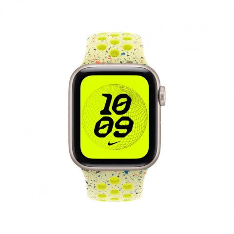 Pasek sportowy Nike w kolorze promiennym zielonożółtym do koperty 40 mm - rozmiar S/M Pasek sportowy Nike w kolorze promiennym zielonożółtym do koperty 40 mm - rozmiar S/M