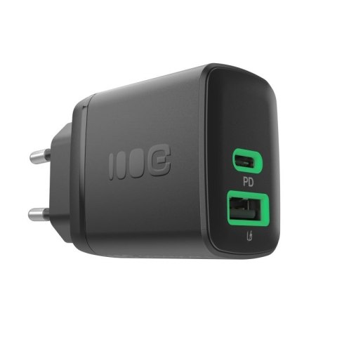 Ładowarka sieciowa 30W 1xUSB-C 1xUSB-A czarna Ładowarka sieciowa 30W 1xUSB-C 1xUSB-A czarna