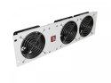 Panel wentylacyjny pionowy 19 cali 3U do szaf rack, trzy wentylatory, 230V, szary