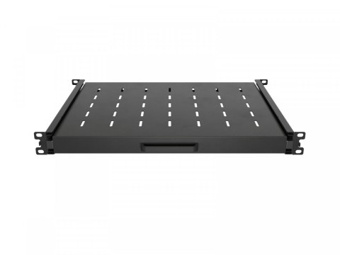 Półka wysuwana do szaf rack 19 cali 350mm czarna Półka wysuwana do szaf rack 19 cali 350mm czarna